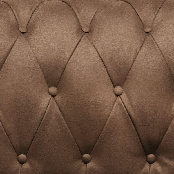 CHESTERFIELD ZOFA, rjava tekstil