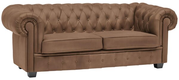 CHESTERFIELD ZOFA, rjava tekstil