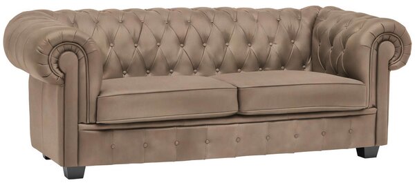 CHESTERFIELD ZOFA, svetlo rjava tekstil