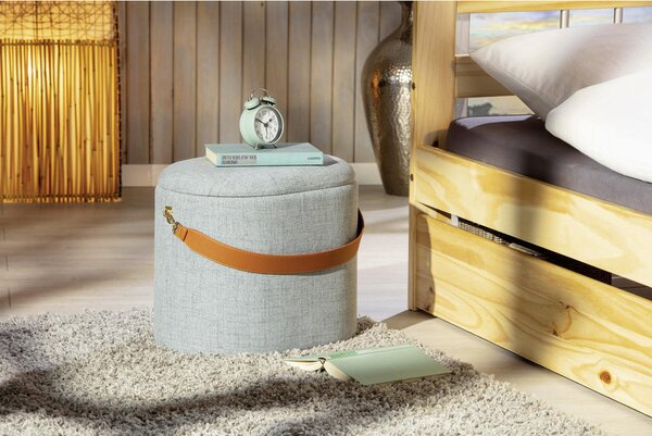 TABURE, tekstil, leseni material siva