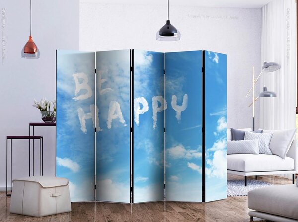 Artgeist Paravan Be Happy I, 5-Delni, Dvostranski