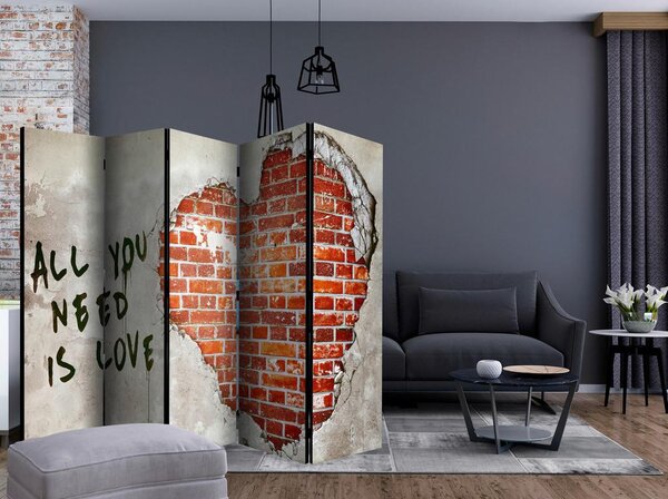 Artgeist Paravan Love Is All You Need I, 5-Delni, Dvostranski