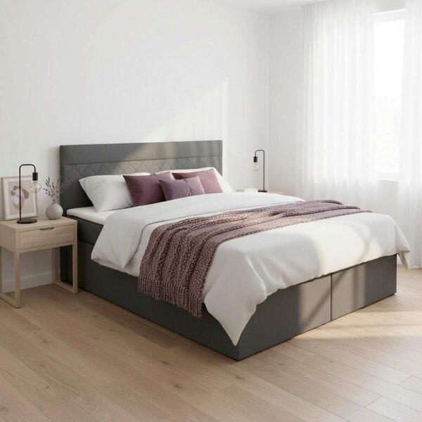 Bessagi Home Boxspring Postelja Rosa, Antracit, 180x200