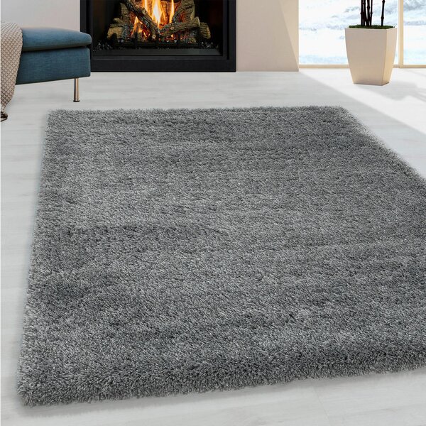 PREPROGA Z VISOKIM FLOROM Fluffy 3500 Lightgrey 140/200 cm tkano svetlo siva