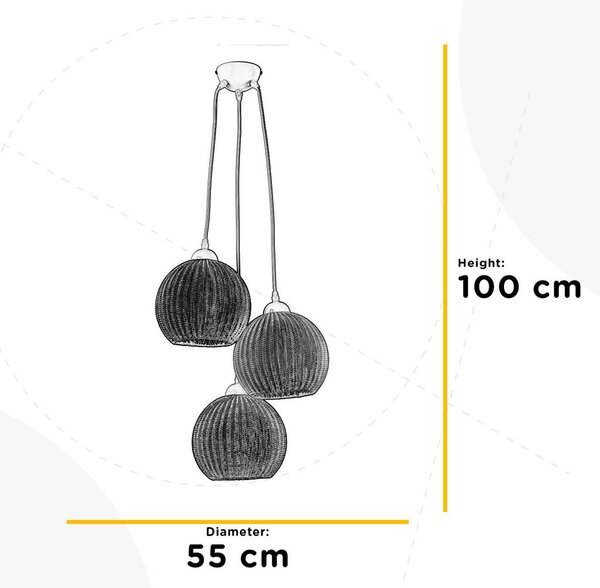 VISEČA SVETILKA 4946 GEGIA 55/55/100 cm E27