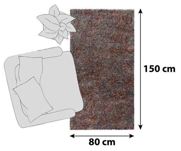 PREPROGA Z VISOKIM FLOROM Enjoy 80/150 cm tkano terakota