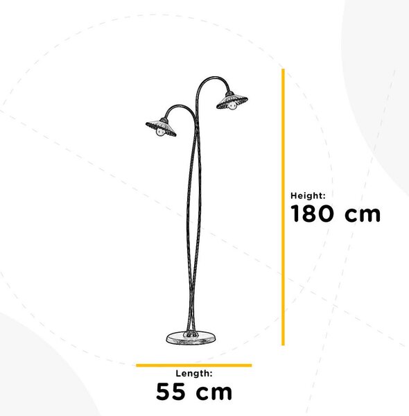STOJEČA SVETILKA 55/42/180 cm