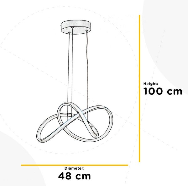 VISEČA LED-SVETILKA 2600 lm 4000 K
