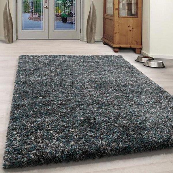 PREPROGA Z VISOKIM FLOROM Enjoy 120/170 cm tkano pastelno modra