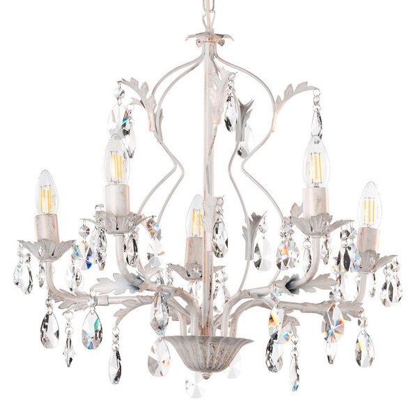 KRISTALNA VISEČA SVETILKA Ivory 53/100 cm E14