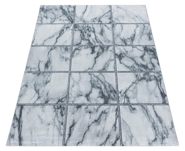 TKANA PREPROGA Naxos 3816 silber 140/200 cm tkano srebrne barve