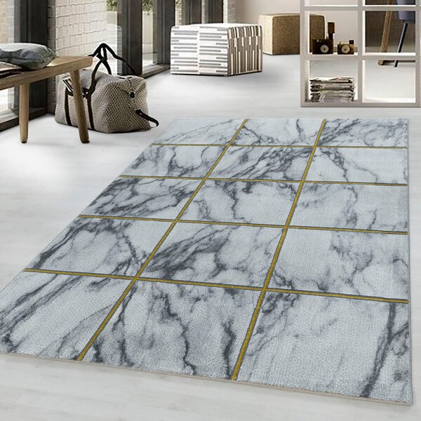 TKANA PREPROGA Naxos 3816 gold 140/200 cm tkano zlate barve