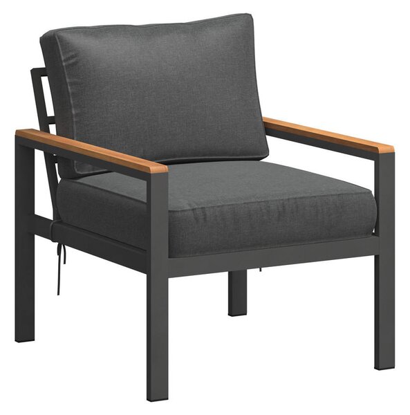 LOUNGE GARNITURA akacija v celoti masivno aluminij