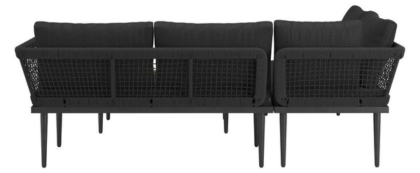 LOUNGE GARNITURA akacija v celoti masivno ogljikovo jeklo