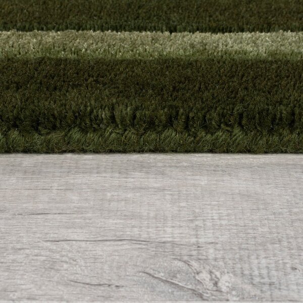 Temno zelena ročno tkana volnena preproga 160x230 cm Gatsby – Flair Rugs