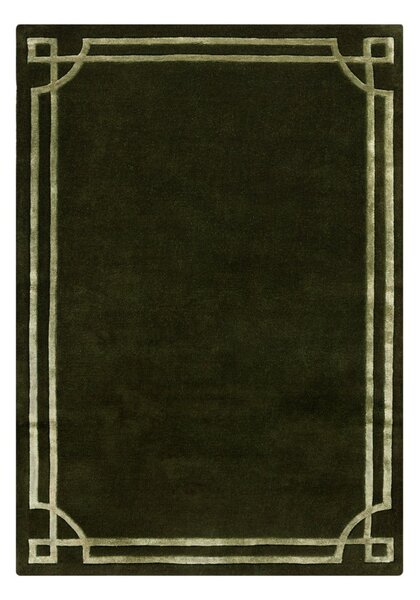 Temno zelena ročno tkana volnena preproga 160x230 cm Gatsby – Flair Rugs