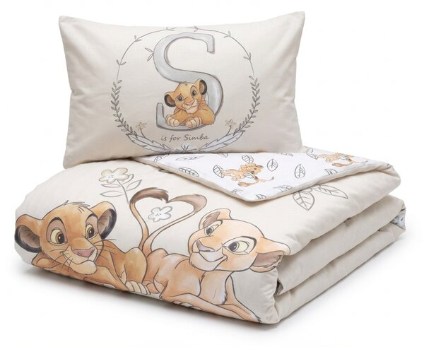 Bombažna posteljnina za otroško posteljico LION KING BF krem barve Dimenzije posteljnine: 40 x 60 cm | 100 x 135 cm