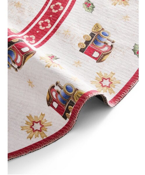 Rdeča okrogla preproga z božičnim motivom ø 160 cm Toy's Delight Train – Villeroy&Boch
