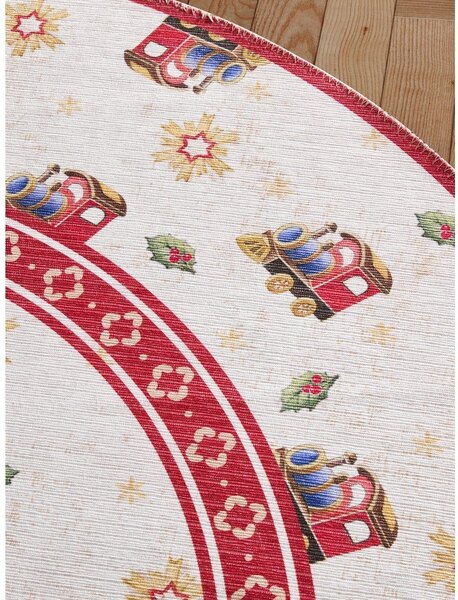 Rdeča okrogla preproga z božičnim motivom ø 160 cm Toy's Delight Train – Villeroy&Boch