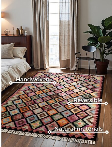 Obojestranska ročno tkana volnena preproga 120x170 cm Kamal Zara – Nouristan