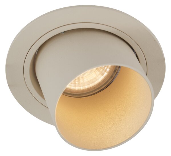 Komplet 6 vgradnih reflektorjev bež GU10 50 mm okrogli vrtljivi in nagibni - Installa