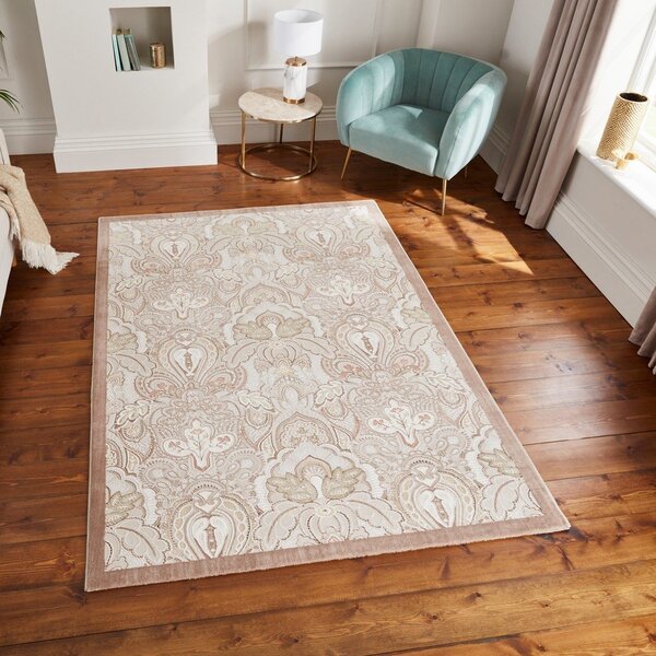 Kremno bela preproga 120x170 cm Damask Bronze – Think Rugs