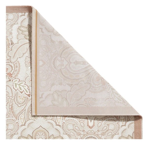 Kremno bela preproga 120x170 cm Damask Bronze – Think Rugs