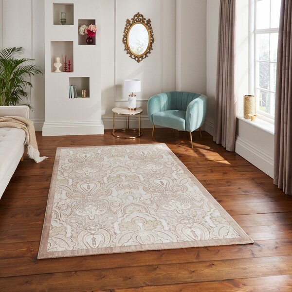 Kremno bela preproga 120x170 cm Damask Bronze – Think Rugs