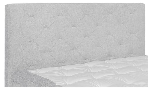 POSTELJA BOXSPRING 180 cm x 200 cm , tekstil svetlo siva