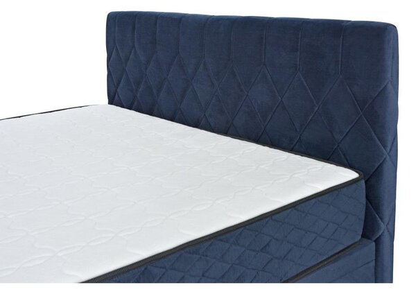 POSTELJA Z VZMETNICO 164 cm x 200 cm , les, tekstil, leseni material modra