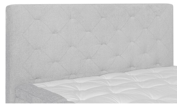 POSTELJA BOXSPRING 160 cm x 200 cm , tekstil svetlo siva