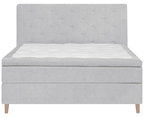 POSTELJA BOXSPRING 180 cm x 200 cm , tekstil svetlo siva