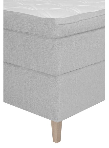 POSTELJA BOXSPRING 180 cm x 200 cm , tekstil svetlo siva