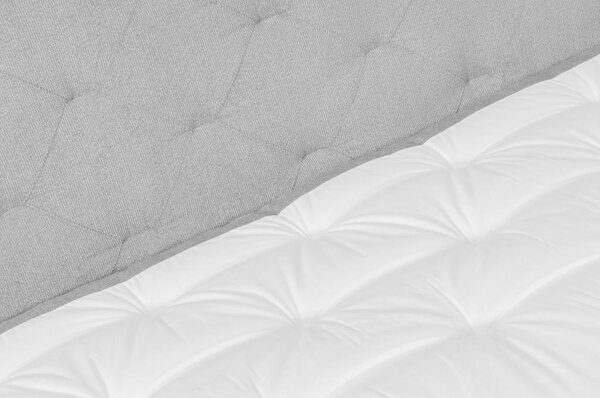 POSTELJA BOXSPRING 180 cm x 200 cm , tekstil svetlo siva