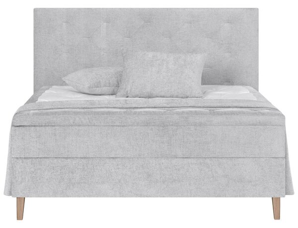 POSTELJA BOXSPRING 180 cm x 200 cm , tekstil svetlo siva