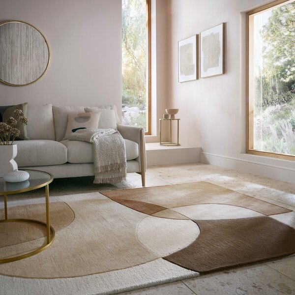 Rjavo-bež volnena preproga 120x170 cm Glow – Flair Rugs