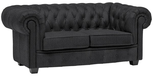 CHESTERFIELD ZOFA, temno siva tekstil