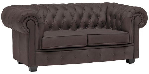 CHESTERFIELD ZOFA, temno rjava tekstil