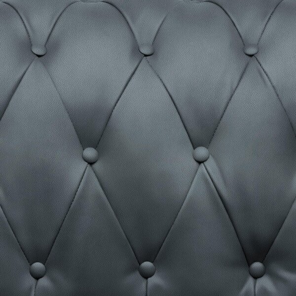 CHESTERFIELD ZOFA, sivomodra tekstil