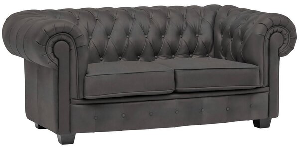 CHESTERFIELD ZOFA, temno siva tekstil