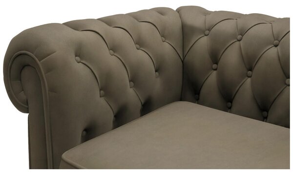 CHESTERFIELD ZOFA, umazano rjava tekstil
