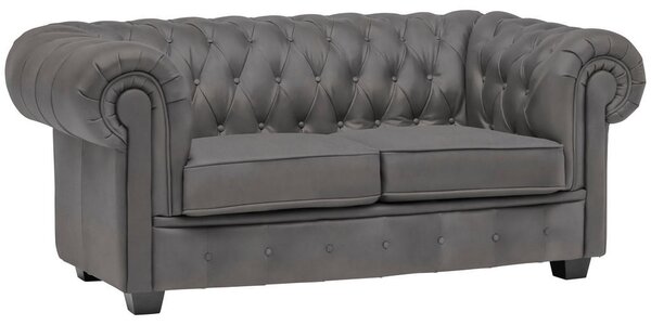 CHESTERFIELD ZOFA, siva tekstil