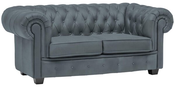 CHESTERFIELD ZOFA, sivomodra tekstil