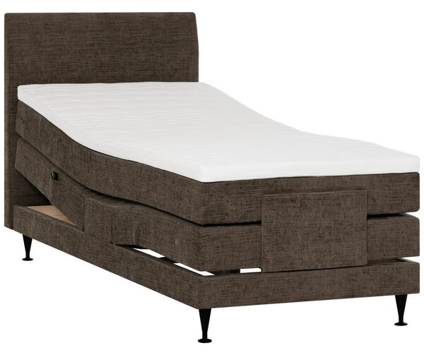 BOXSPRING POSTELJA 120 cm x 200 cm , tekstil rjava