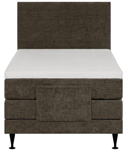 BOXSPRING POSTELJA 120 cm x 200 cm , tekstil rjava