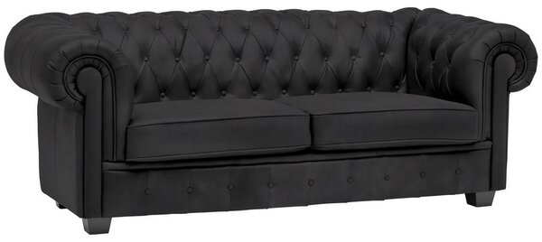 CHESTERFIELD ZOFA, črna tekstil