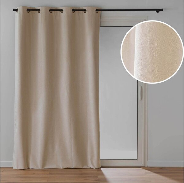 Bež žametna zavesa 140x260 cm Olympe – douceur d'intérieur