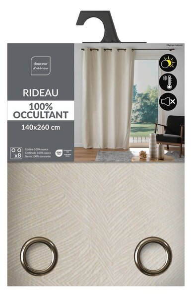 Bež žametna zavesa 140x260 cm Olympe – douceur d'intérieur