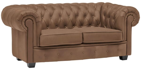 CHESTERFIELD ZOFA, rjava tekstil