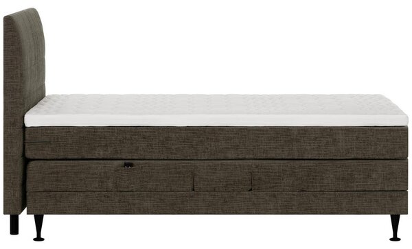 BOXSPRING POSTELJA 120 cm x 200 cm , tekstil rjava